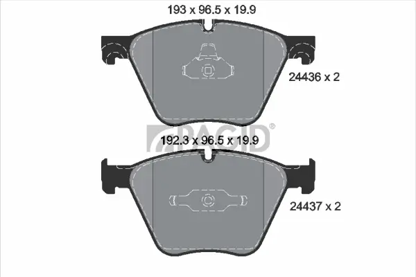 Bremsbelagsatz, Scheibenbremse Vorderachse PAGID T1792N
