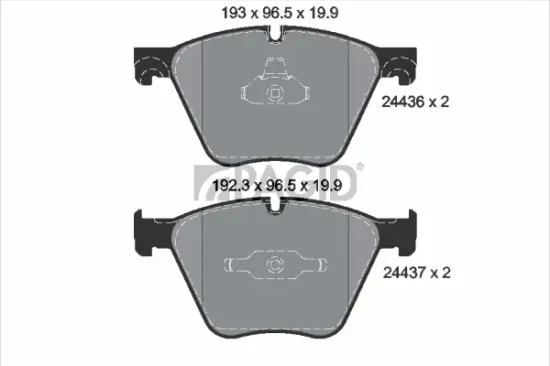Bremsbelagsatz, Scheibenbremse Vorderachse PAGID T1792N Bild Bremsbelagsatz, Scheibenbremse Vorderachse PAGID T1792N