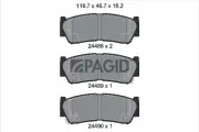Bremsbelagsatz, Scheibenbremse Hinterachse PAGID T1672N