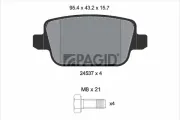 Bremsbelagsatz, Scheibenbremse Hinterachse PAGID T1696N