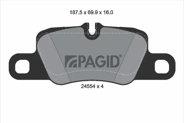 Bremsbelagsatz, Scheibenbremse Hinterachse PAGID T2035N