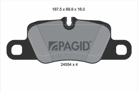 Bremsbelagsatz, Scheibenbremse Hinterachse PAGID T2035N Bild Bremsbelagsatz, Scheibenbremse Hinterachse PAGID T2035N