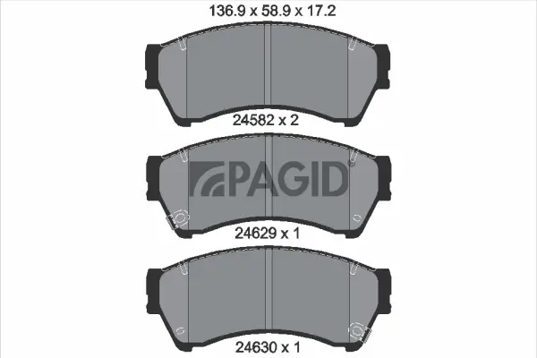 Bremsbelagsatz, Scheibenbremse Vorderachse PAGID T1749N