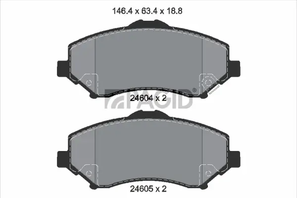 Bremsbelagsatz, Scheibenbremse Vorderachse PAGID T1815N