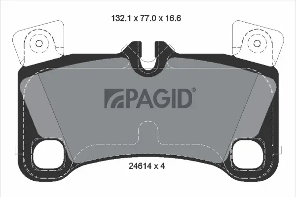 Bremsbelagsatz, Scheibenbremse Hinterachse PAGID T1863N