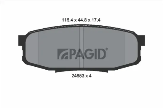 Bremsbelagsatz, Scheibenbremse Hinterachse PAGID T1750N Bild Bremsbelagsatz, Scheibenbremse Hinterachse PAGID T1750N
