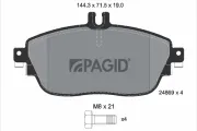 Bremsbelagsatz, Scheibenbremse Vorderachse PAGID T2149N