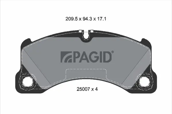 Bremsbelagsatz, Scheibenbremse Vorderachse PAGID T2056N