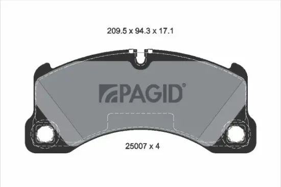 Bremsbelagsatz, Scheibenbremse Vorderachse PAGID T2056N Bild Bremsbelagsatz, Scheibenbremse Vorderachse PAGID T2056N