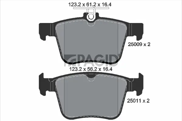 Bremsbelagsatz, Scheibenbremse Hinterachse PAGID T1977N