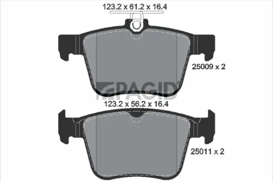 Bremsbelagsatz, Scheibenbremse Hinterachse PAGID T1977N Bild Bremsbelagsatz, Scheibenbremse Hinterachse PAGID T1977N