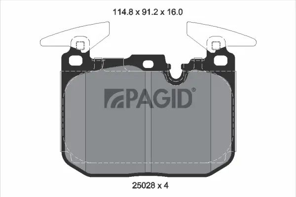 Bremsbelagsatz, Scheibenbremse Vorderachse PAGID T2689N