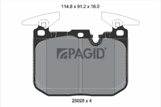 Bremsbelagsatz, Scheibenbremse Vorderachse PAGID T2689N Bild Bremsbelagsatz, Scheibenbremse Vorderachse PAGID T2689N