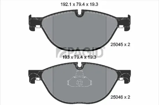 Bremsbelagsatz, Scheibenbremse Vorderachse PAGID T1960N Bild Bremsbelagsatz, Scheibenbremse Vorderachse PAGID T1960N