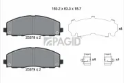 Bremsbelagsatz, Scheibenbremse Vorderachse PAGID T3144N