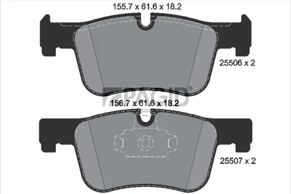 Bremsbelagsatz, Scheibenbremse Vorderachse PAGID T2164N