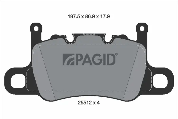 Bremsbelagsatz, Scheibenbremse Hinterachse PAGID T2356N