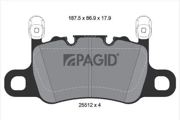 Bremsbelagsatz, Scheibenbremse Hinterachse PAGID T2915N
