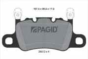 Bremsbelagsatz, Scheibenbremse Hinterachse PAGID T2915N