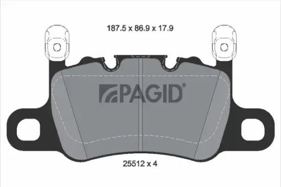 Bremsbelagsatz, Scheibenbremse Hinterachse PAGID T2915N Bild Bremsbelagsatz, Scheibenbremse Hinterachse PAGID T2915N