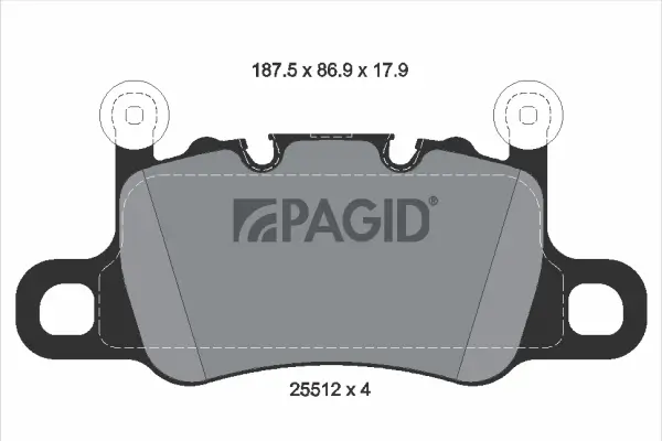 Bremsbelagsatz, Scheibenbremse Hinterachse PAGID T2316N