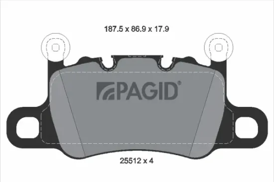 Bremsbelagsatz, Scheibenbremse Hinterachse PAGID T2316N Bild Bremsbelagsatz, Scheibenbremse Hinterachse PAGID T2316N