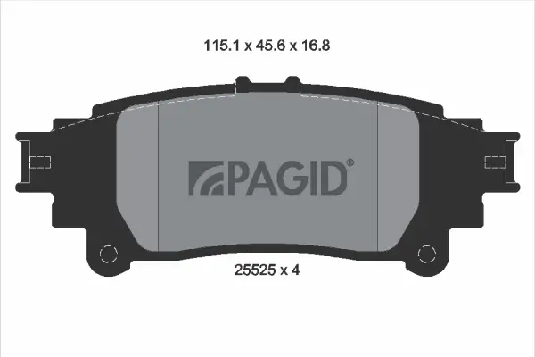 Bremsbelagsatz, Scheibenbremse Hinterachse PAGID T3147N
