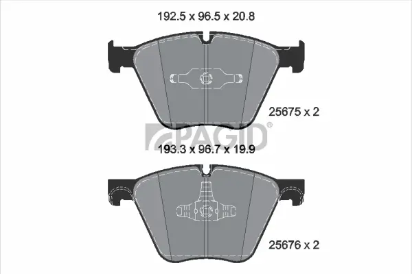 Bremsbelagsatz, Scheibenbremse Vorderachse PAGID T2854N