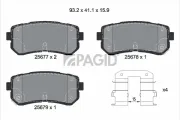 Bremsbelagsatz, Scheibenbremse Hinterachse PAGID T2280N