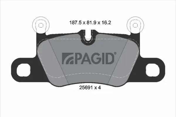 Bremsbelagsatz, Scheibenbremse Hinterachse PAGID T3183N