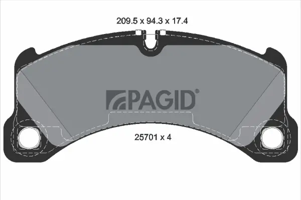 Bremsbelagsatz, Scheibenbremse Vorderachse PAGID T2342N