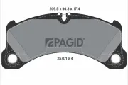 Bremsbelagsatz, Scheibenbremse Vorderachse PAGID T2342N