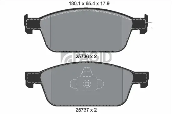 Bremsbelagsatz, Scheibenbremse Vorderachse PAGID T2262N Bild Bremsbelagsatz, Scheibenbremse Vorderachse PAGID T2262N