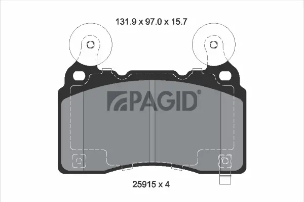 Bremsbelagsatz, Scheibenbremse Vorderachse PAGID T2765N