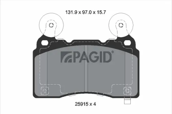 Bremsbelagsatz, Scheibenbremse Vorderachse PAGID T2765N Bild Bremsbelagsatz, Scheibenbremse Vorderachse PAGID T2765N