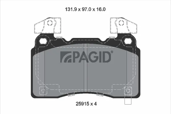 Bremsbelagsatz, Scheibenbremse Vorderachse PAGID T2817N