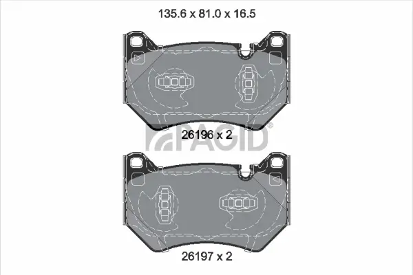 Bremsbelagsatz, Scheibenbremse Vorderachse PAGID T2829N
