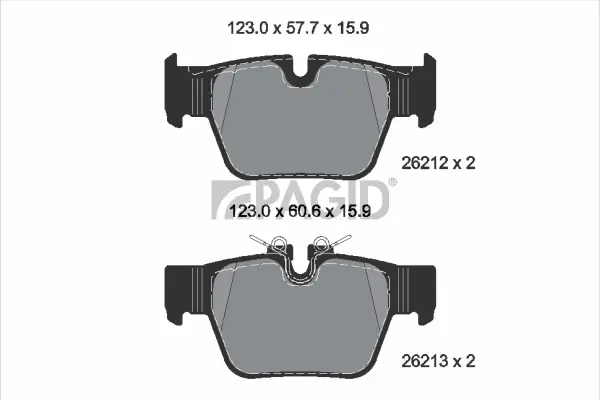 Bremsbelagsatz, Scheibenbremse Hinterachse PAGID T2349N
