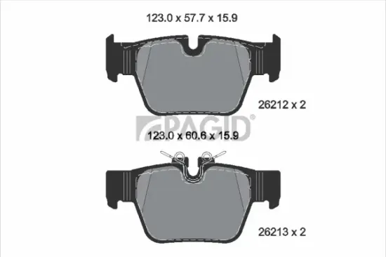 Bremsbelagsatz, Scheibenbremse Hinterachse PAGID T2349N Bild Bremsbelagsatz, Scheibenbremse Hinterachse PAGID T2349N