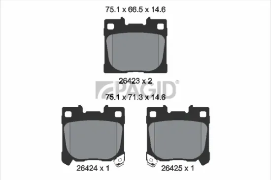 Bremsbelagsatz, Scheibenbremse Hinterachse PAGID T2921N Bild Bremsbelagsatz, Scheibenbremse Hinterachse PAGID T2921N