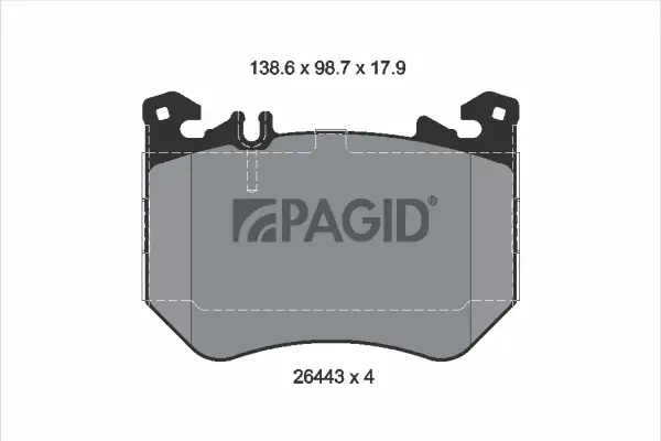 Bremsbelagsatz, Scheibenbremse Vorderachse PAGID T4568N