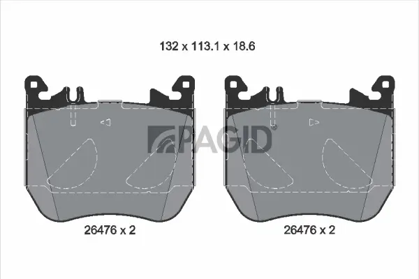 Bremsbelagsatz, Scheibenbremse Vorderachse PAGID T4294N