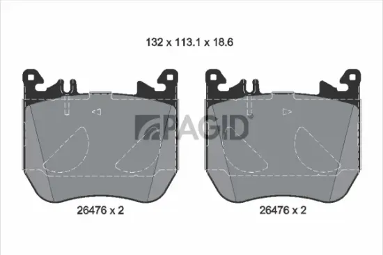 Bremsbelagsatz, Scheibenbremse Vorderachse PAGID T4294N Bild Bremsbelagsatz, Scheibenbremse Vorderachse PAGID T4294N