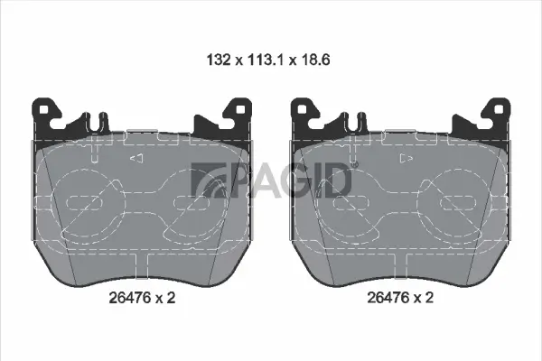 Bremsbelagsatz, Scheibenbremse Vorderachse PAGID T4295N