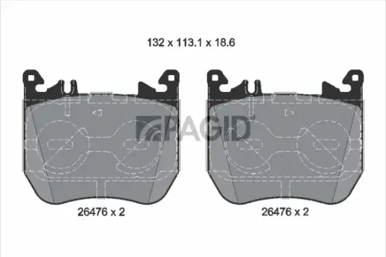 Bremsbelagsatz, Scheibenbremse Vorderachse PAGID T4295N Bild Bremsbelagsatz, Scheibenbremse Vorderachse PAGID T4295N
