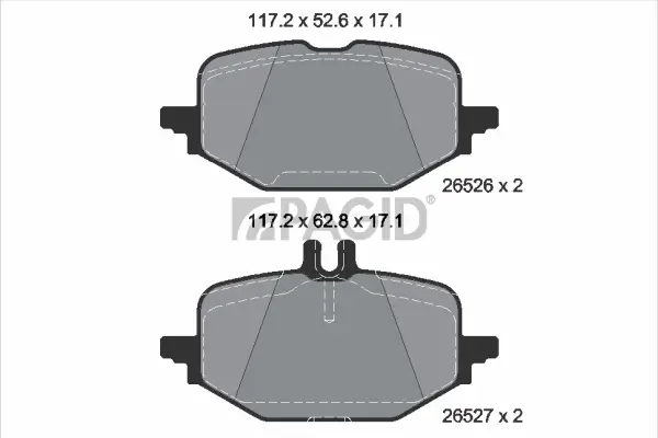Bremsbelagsatz, Scheibenbremse Hinterachse PAGID T2961N