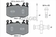 Bremsbelagsatz, Scheibenbremse Vorderachse PAGID T3180N