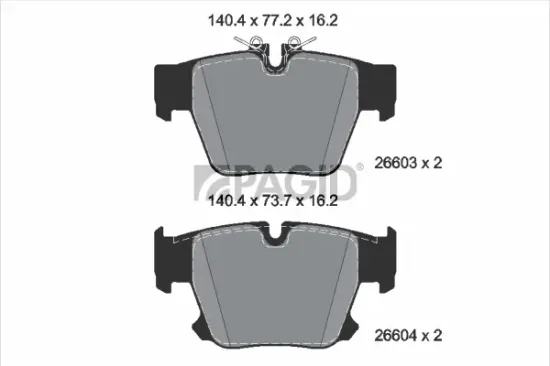 Bremsbelagsatz, Scheibenbremse Hinterachse PAGID T4306N Bild Bremsbelagsatz, Scheibenbremse Hinterachse PAGID T4306N