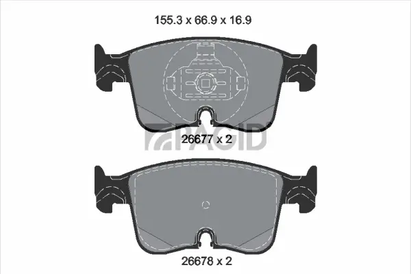 Bremsbelagsatz, Scheibenbremse Vorderachse PAGID T3197N