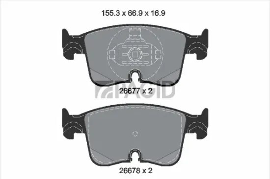Bremsbelagsatz, Scheibenbremse Vorderachse PAGID T3197N Bild Bremsbelagsatz, Scheibenbremse Vorderachse PAGID T3197N